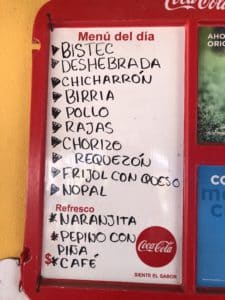 CafeParcelitaMenu