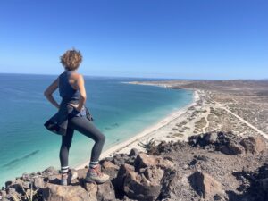 The view of Tecolote beach from the headland