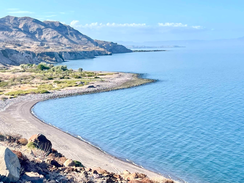 Another beach formed by a sandy spit that juts out into the Gulf of California